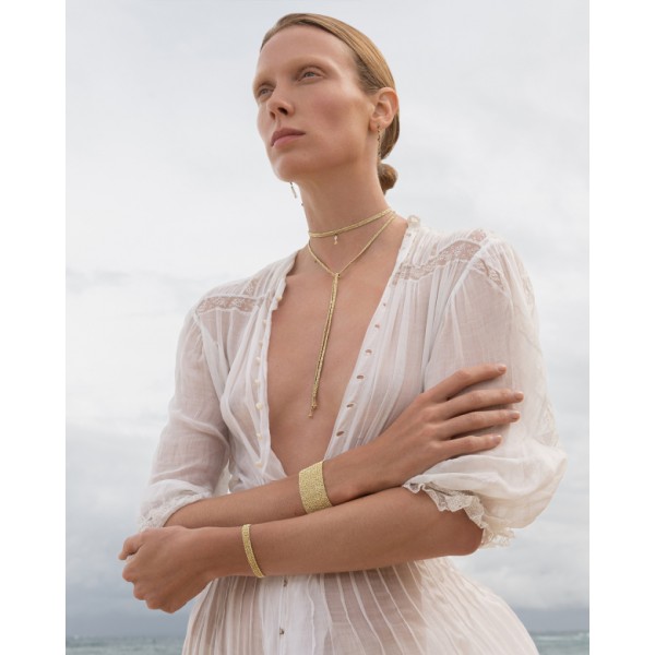 Marie Laure Chamorel ilgi auksuoto sidabro auskarai 